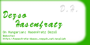 dezso hasenfratz business card